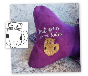 Stickdatei - Cute Doodle Cat 1 Appli